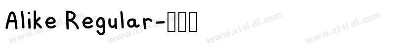 Alike Regular字体转换